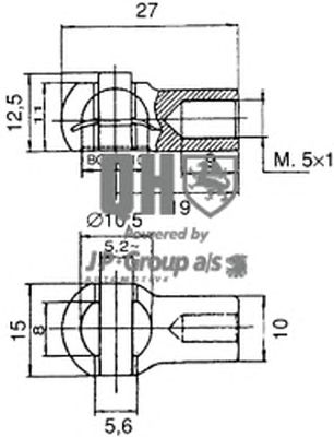 JP GROUP 3081200309 -  Газовая пружина, крышка багажник